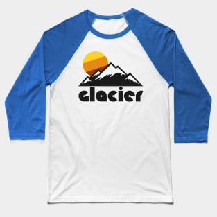 Retro Glacier ))(( Tourist Souvenir National Park Design Baseball T-Shirt